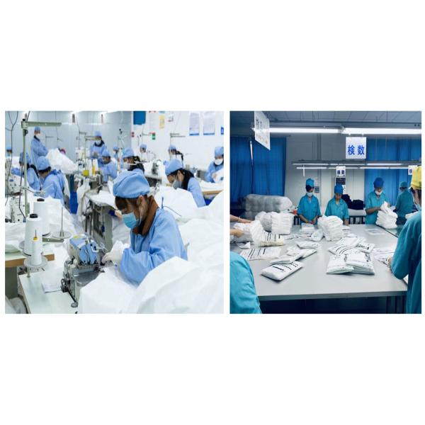 Waterproof Type 4 Disposable Coveralls Taped Disposable Coverall With Thumb Loop