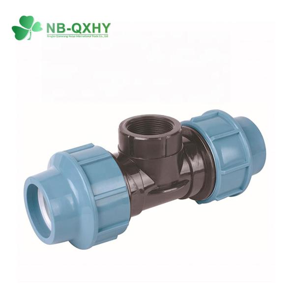 Irrigation PP Compression Pipe Fitting Tee Varnish Paint Equal Tee Male Thread Tee