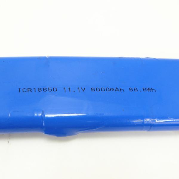 6000mah 11.1V 66.6Wh Li Ion Icr18650 Battery , Emergency Lighting Battery Pack
