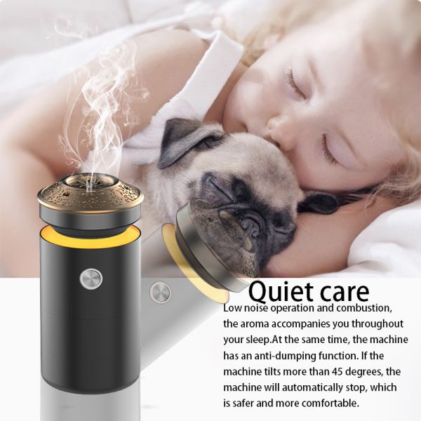 Luxury Alloy Portable Aroma Diffuser With Convenience Ambient Lighting