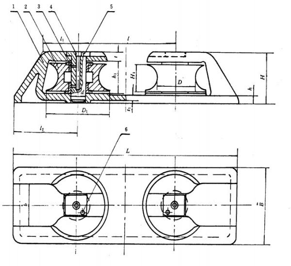Rope Guider Fairlead Wire Rope Steel Horizontal Roller ISO 13795 - 2015