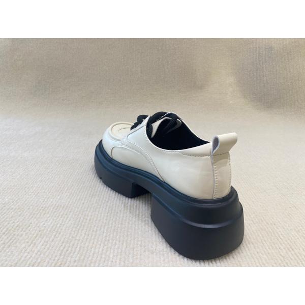 Thick Bottom Women Mule Shoes White Leather Mules Womens