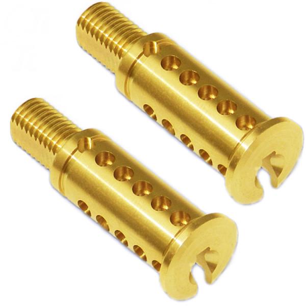 Ясный цвет ISO9001 почистил латунный CNC щеткой повернул части