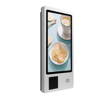 21.5 23.6 27 32 Inch Food Order Checkout Machine Touch Automatic Service Kiosk For Kfc/mcdonald/restaurant self payment kiosk