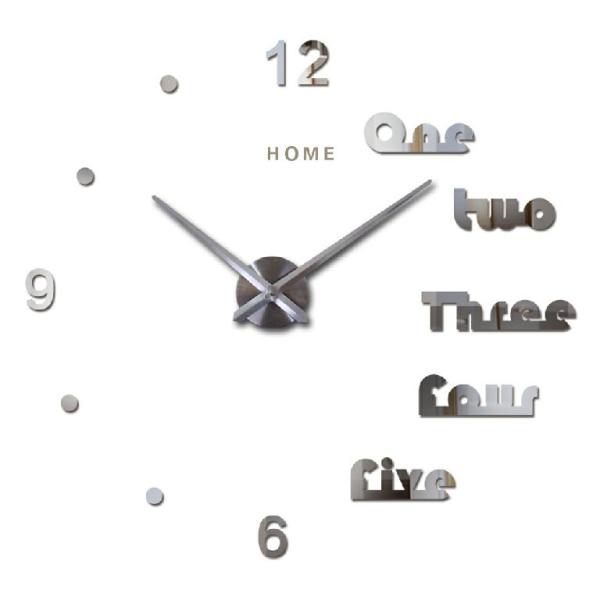 3D Diy House Wall Clocks Mirror Wall Stickers Modern Unique Wall Clock