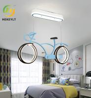 Câmara de Crianças Bicicleta Lustre Ocular Escudo de Quarto Simples LED Personalidade Cartoon Luz de Bicicleta