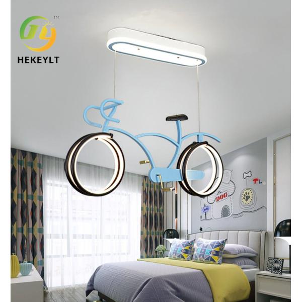 Детская комната Велосипед Люстра Глазный щит Простая спальня LED Личность Мультфильм Велосипедный свет