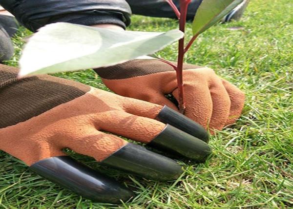 Plastic Garden Genie Gloves , S - XXL Ladies Garden Gloves With Claws