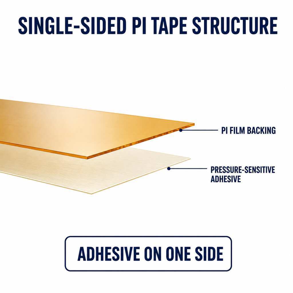 Single-Sided Polyimide Tape (PI Film Tape / Polyimide Adhesive Tape) – Silicone Adhesive for High-Temperature PCB Solder Masking, Electrical Insulation and Wrapping
