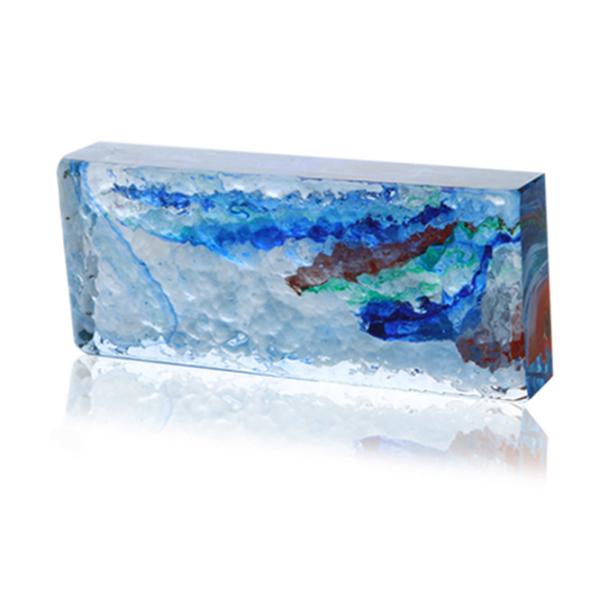 4x4 12x12 Curved Glass Block Wall Crystal Hot Fused