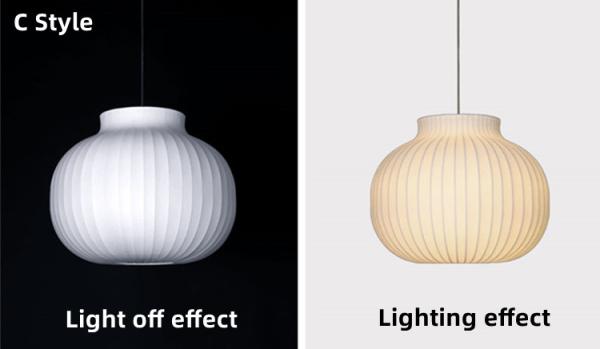 Modern Chinese Style Silk Led Ceiling Chandelier For Living Room Bedroom paper pendant light(WH-AP-569)