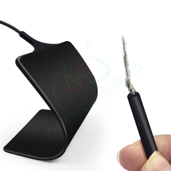 Medical Black Reusable Grounding Pad ESU Plate Surgical Protection For Clinic