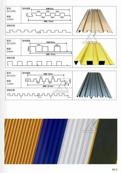 6063 Aluminium Alloy Profile Corrugated Cladding Decorative Great Wall Panel