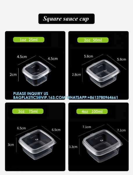 1oz 1.5oz 2oz 3.25oz 4oz 5oz Biodegradable Disposable Food Transparent Sauce Cups Takeaway Food Sauce Container