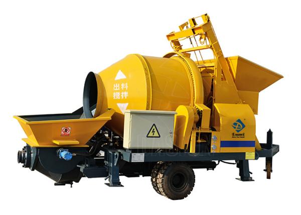 Self Loading Mobile Boom Pressure Winget Portable Concrete Mixer With Pump