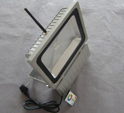COB 100W led floodlight IP65 remote controlled RGB color
