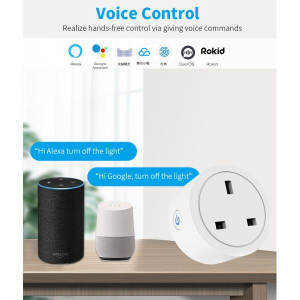 16A High Power WiFi Smart Plug with Energy Monitoring and CE Certified for UK Market