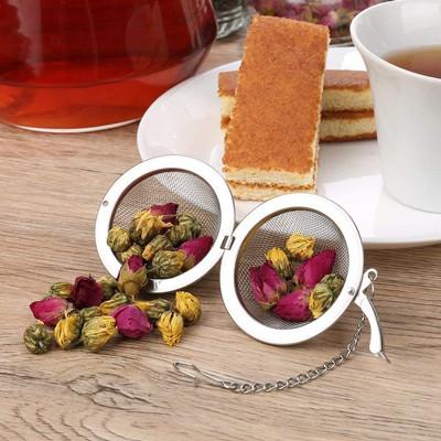 Silver 304 Stainless Steel Mesh Tea Ball Tea Strainer Filters For Tea