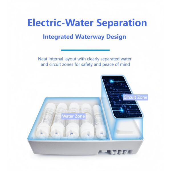 Ultra Slim Countertop RO Water Purifier With Magnetic Panel Tempered Glass Design