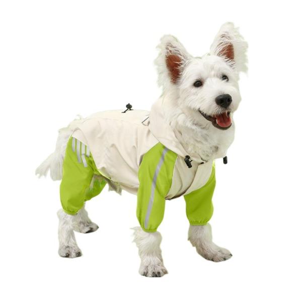 Solid Waterproof Dog Poncho for Small Medium Dogs Cats Reflective Raining Jacket Fall
