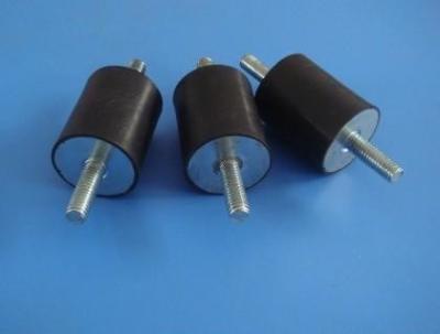 Black Color Rubber Shock Mounts / Cylindrical Vibration Isolators