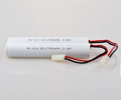 NiCd 0.1C Rechargeable Battery Pack 3.6 V SC1700mAh Light Cell Weight
