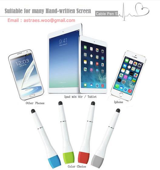 3 in 1 Touch Pen  for Ipad/ Iphone /Phone/PC, Cable Pen S, Stylus Pen with Micro USB cable