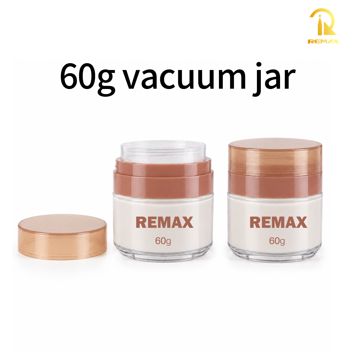 60g Luxury Airless Jar Container for Face Cream and Skincare Formulas