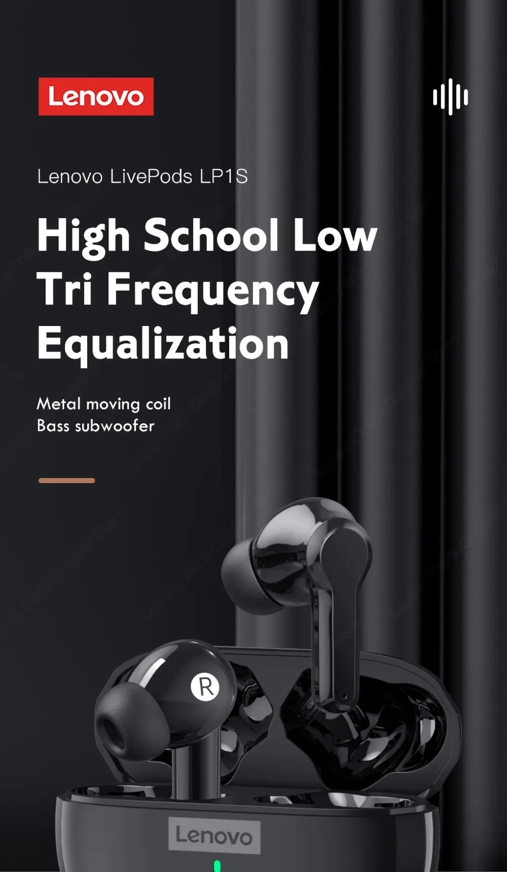 Lenovo LP1S Tws Wireless Bluetooth Earphones Touch Control IPX4