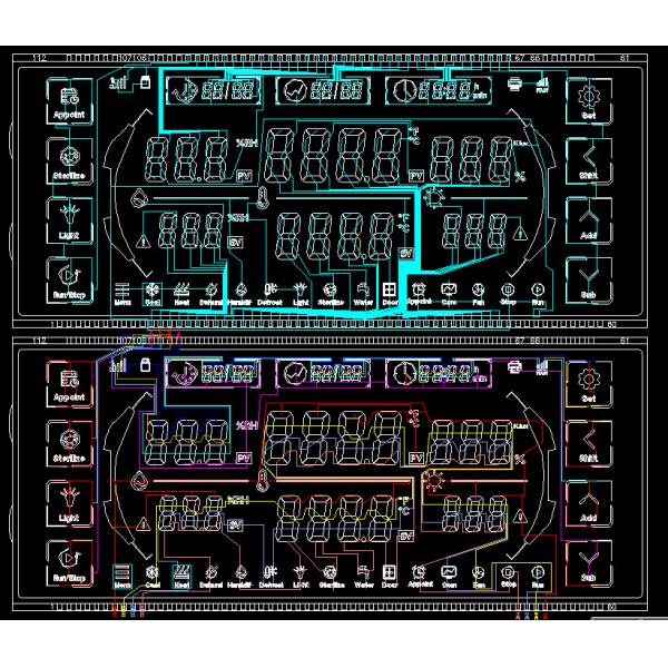 Customized PIN Connector Intelligent Drying Oven IN 7 Segment LCM LCD Display