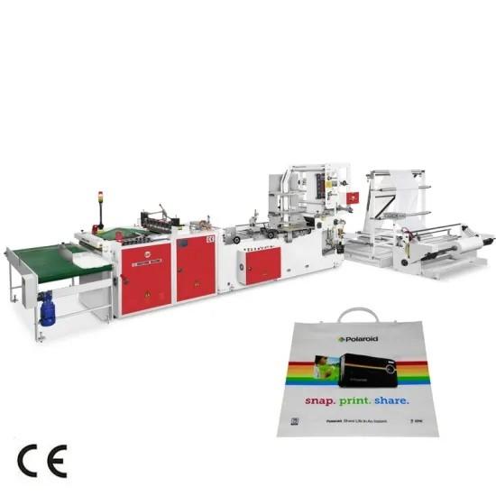 CE Approved Double Unwind Two Layers Rigid Handle Die Cut Bag Making Machine