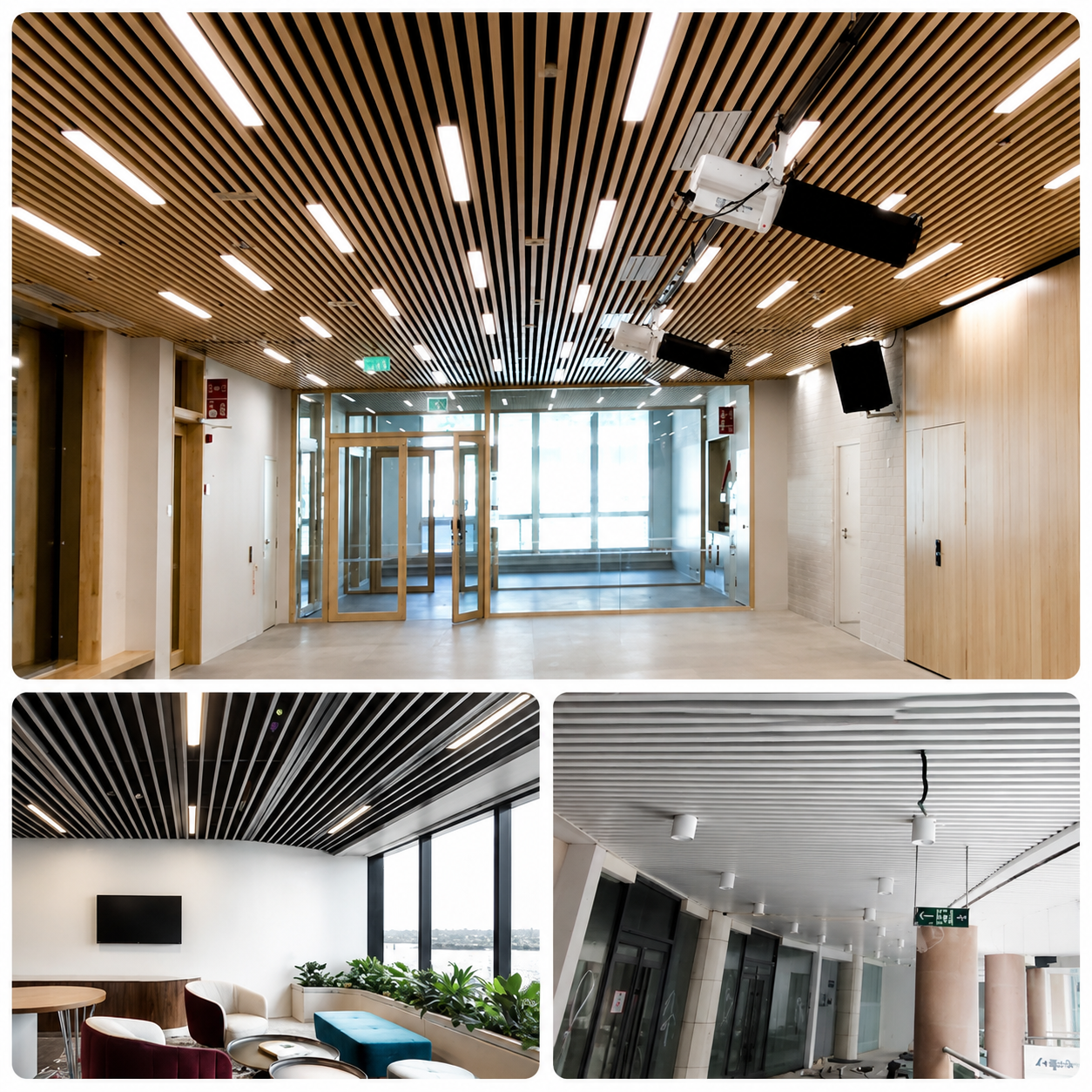 Waterproof WPC Wall Panel Suspended Ceiling Tube 50*60mm Home Batten Decoration