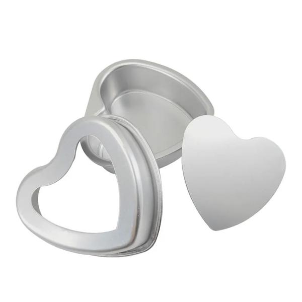 Removable Bottom Heart Cake Mold Commercial Bakery Equipment Aluminum Anode