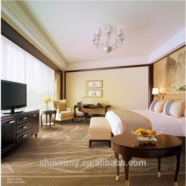 Multi level loop bamboo pattern brown carpet for five star hotel room