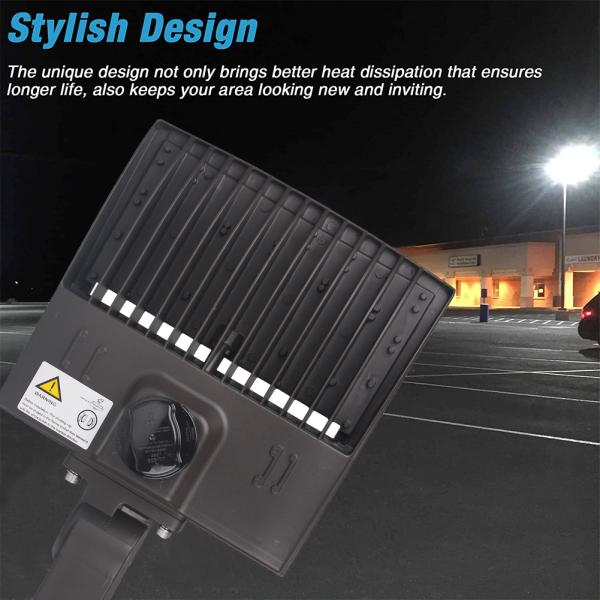 100W LED Shoebox Lights With Yoke Mount For Tennis Court Badminton Court Football Field With 5 Years Warranty