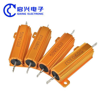 RXG24 Gold Aluminum Shell Resistor 200W 2RJ High Power Wirewound Resistor Heat Dissipation