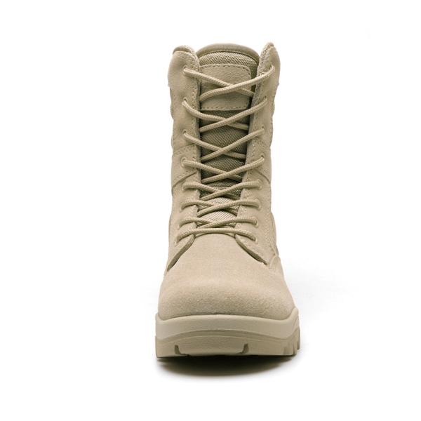 Cowhide Shock Resistant Desert Tactical Boots Anti Skid High Top Oxford Fabric