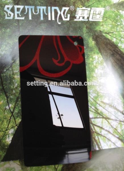 Pattern color acrylic sheet faced mdf for furniture or commercial decoration