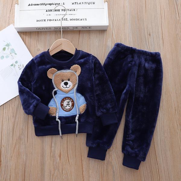 Criança Brown 28kg Teddy Bear Wearing Pajamas Sleepwear do bebê 145cm para o outono