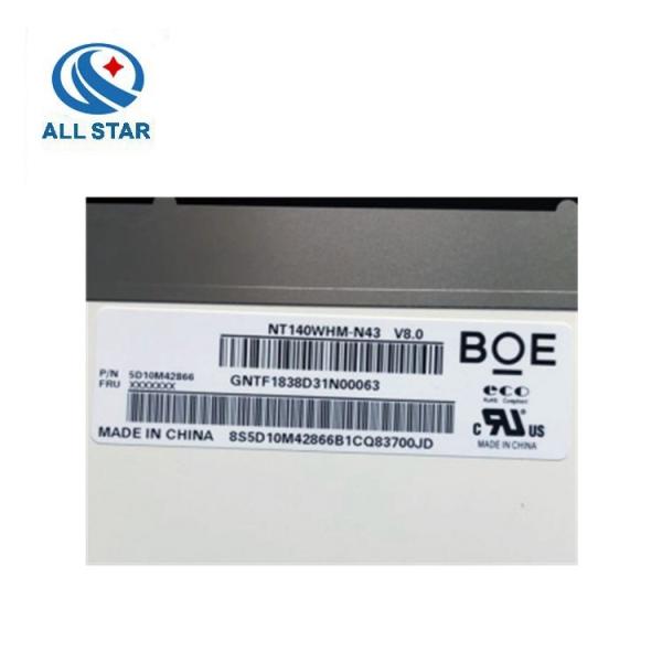 EDP 30 Pin 14.0 Inch Notebook Lcd Screen 1366x768 NT140WHM-N43 No Screw Holes