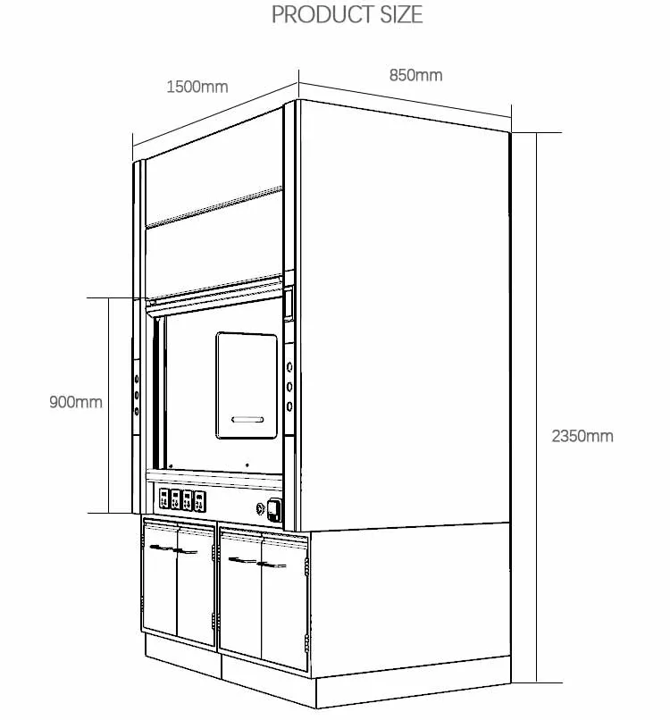220V/50Hz Voltage Laboratory Fume Hood Chemistry Fume Hoods Enhance Laboratory Efficiency and Safety