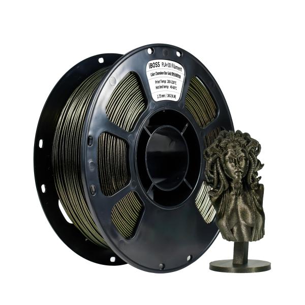 カラーチェンジ フィラメント PLA+ カメレオン スターゴールド 3Dプリンター用フィラメント 1.75mm