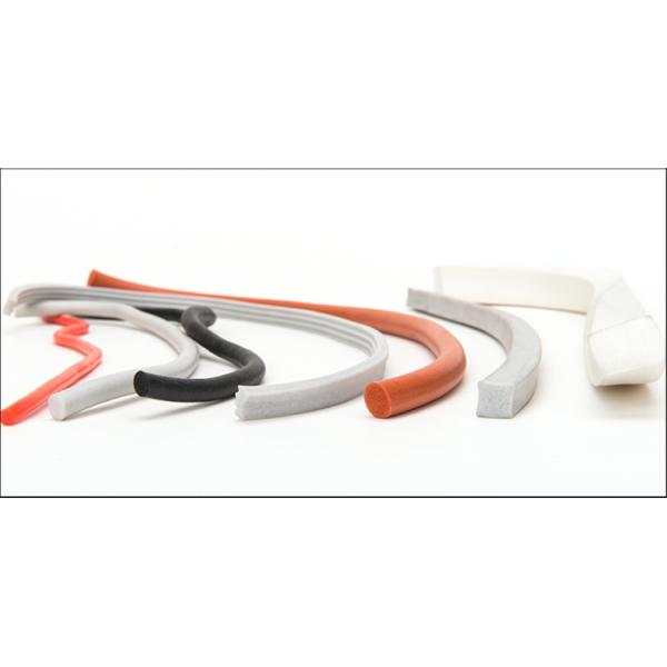 Sponge silicone extruded profiles