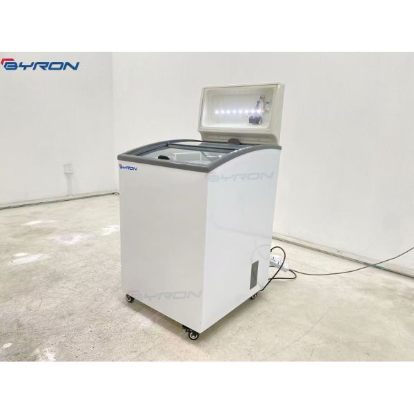 105 Liter Display Deep Freezer Direct Cooling Glass Top Display Freezer