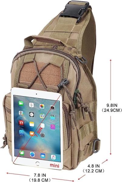 Tactical Shoulder Sling Bag Small Outdoor Chest Pack For Men Traveling, Trekking, Camping, Rover Sling Daypack