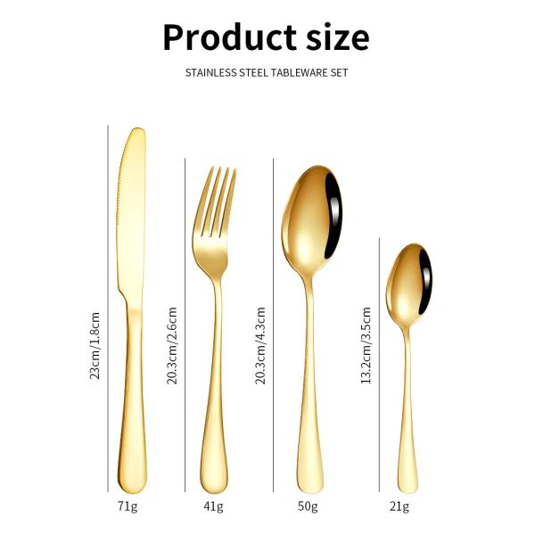 Modern Design Party Occasion Giftbox Knife Fork Spoon Set for Western Dinner