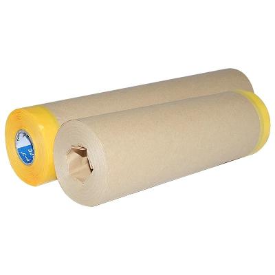 Biodegradable Auto Painting Cover Kraft Paper Pre Taped Film Masking Paper Film For Car Paint