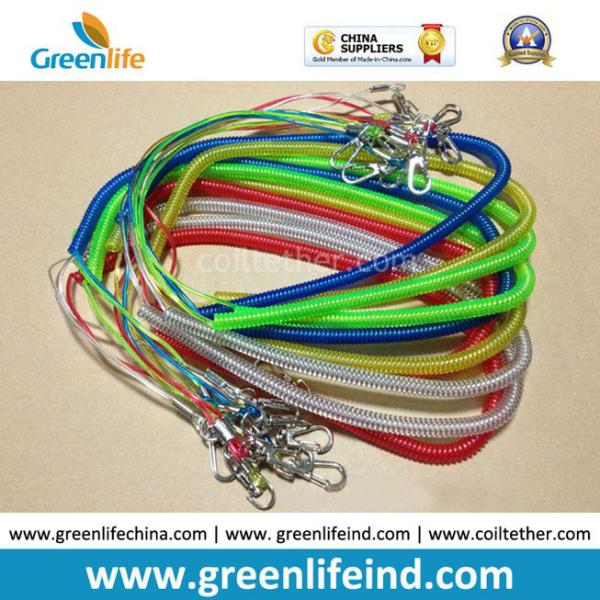 Promotional Colorful Wire Core Spiral Cord Fishing Tool Lanyard