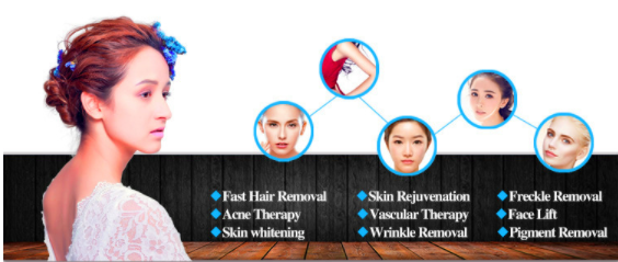 ISO 13485 IPL Hair Removal Device OPT SHR Skin Rejuvenation Machine