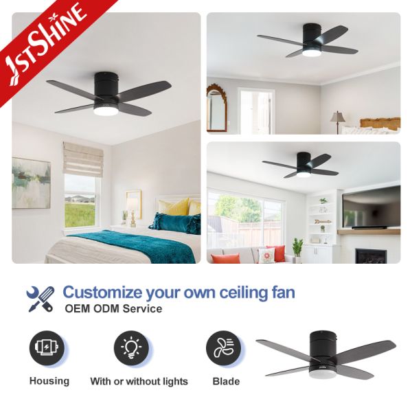 52 Inches Ceiling Fan Light with DC Motor and MDF Blades for Indoor Living Room